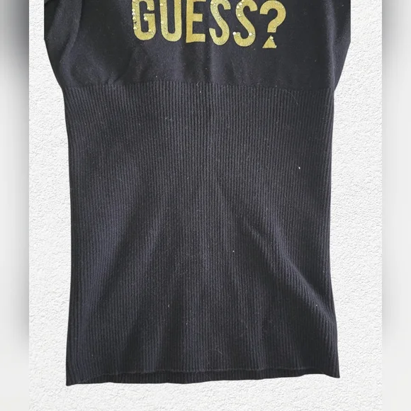 GUESS Sweater Bundle Womens M Logo V Neck + Striped Embellished Sweater - Picture 4 of 11